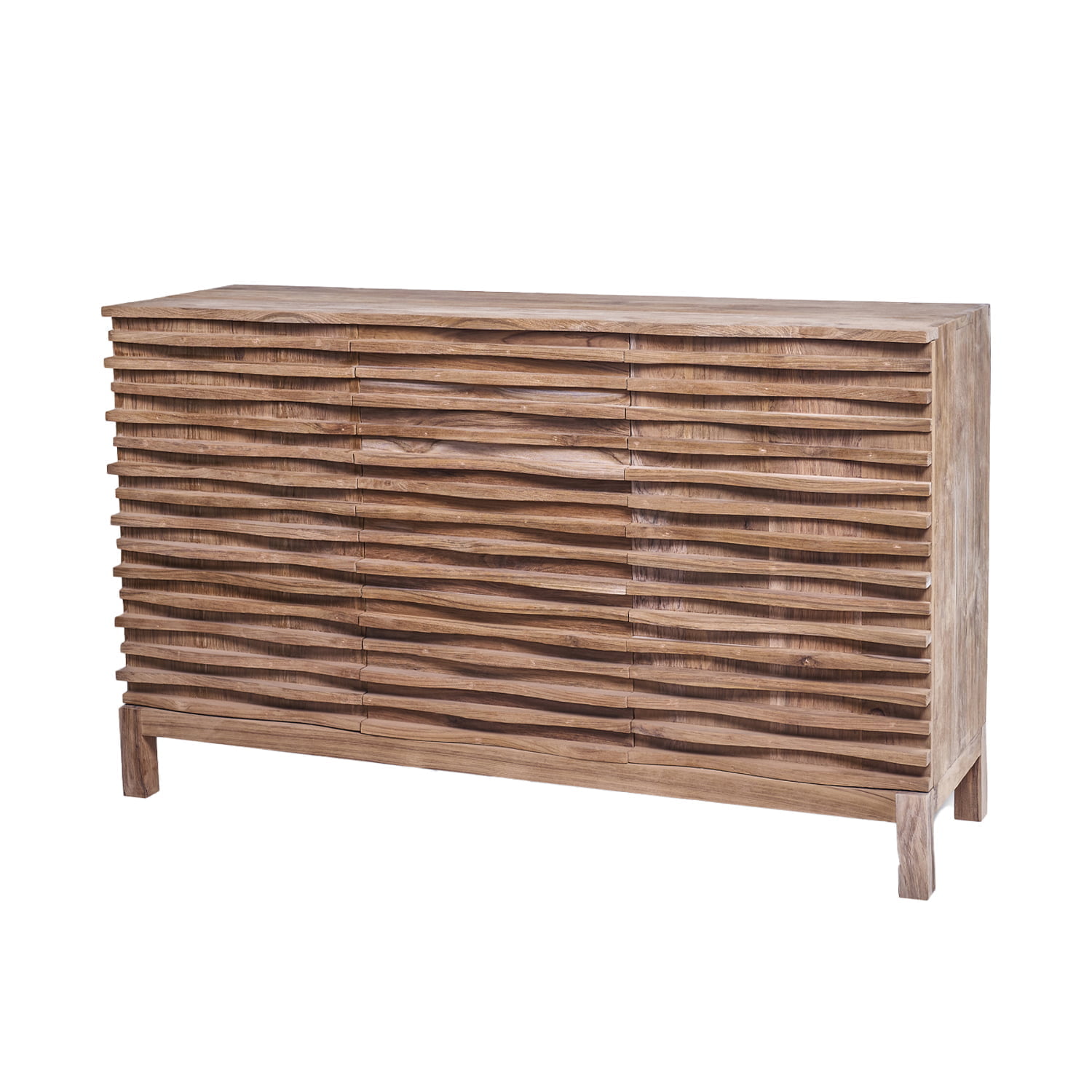 Onde madia – legno Teak – 180x45x90h