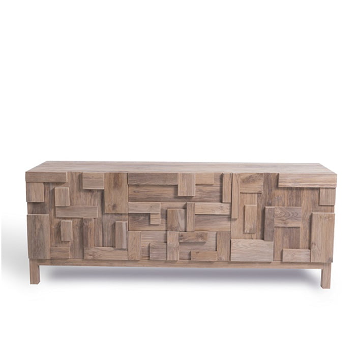 Block madia/porta tv – legno Teak – 180x45x70h