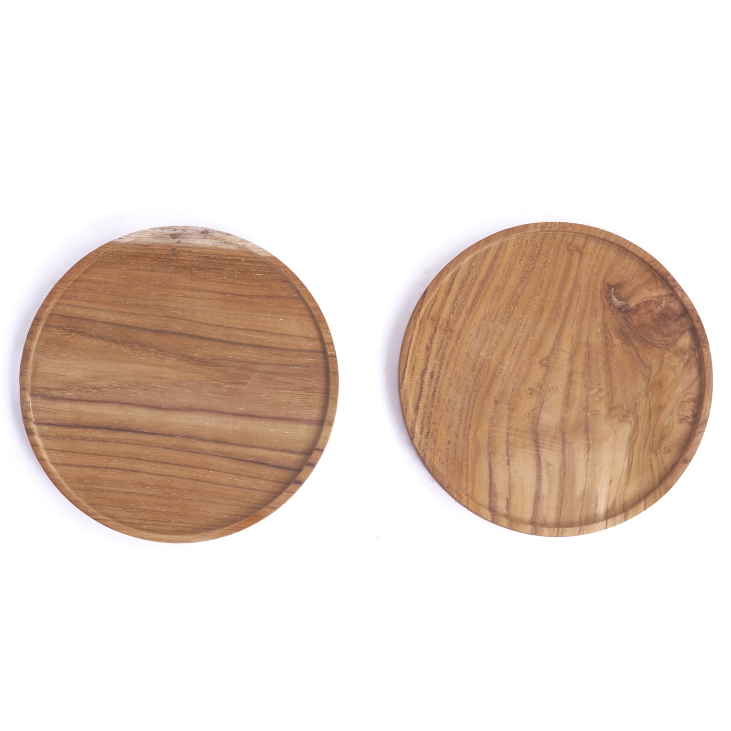 Decorasian Piatto Rotondo In Legno Di Acacia - 20 Cm, Elegante Piatto Da Portata E Decorativo, Stile Nordico