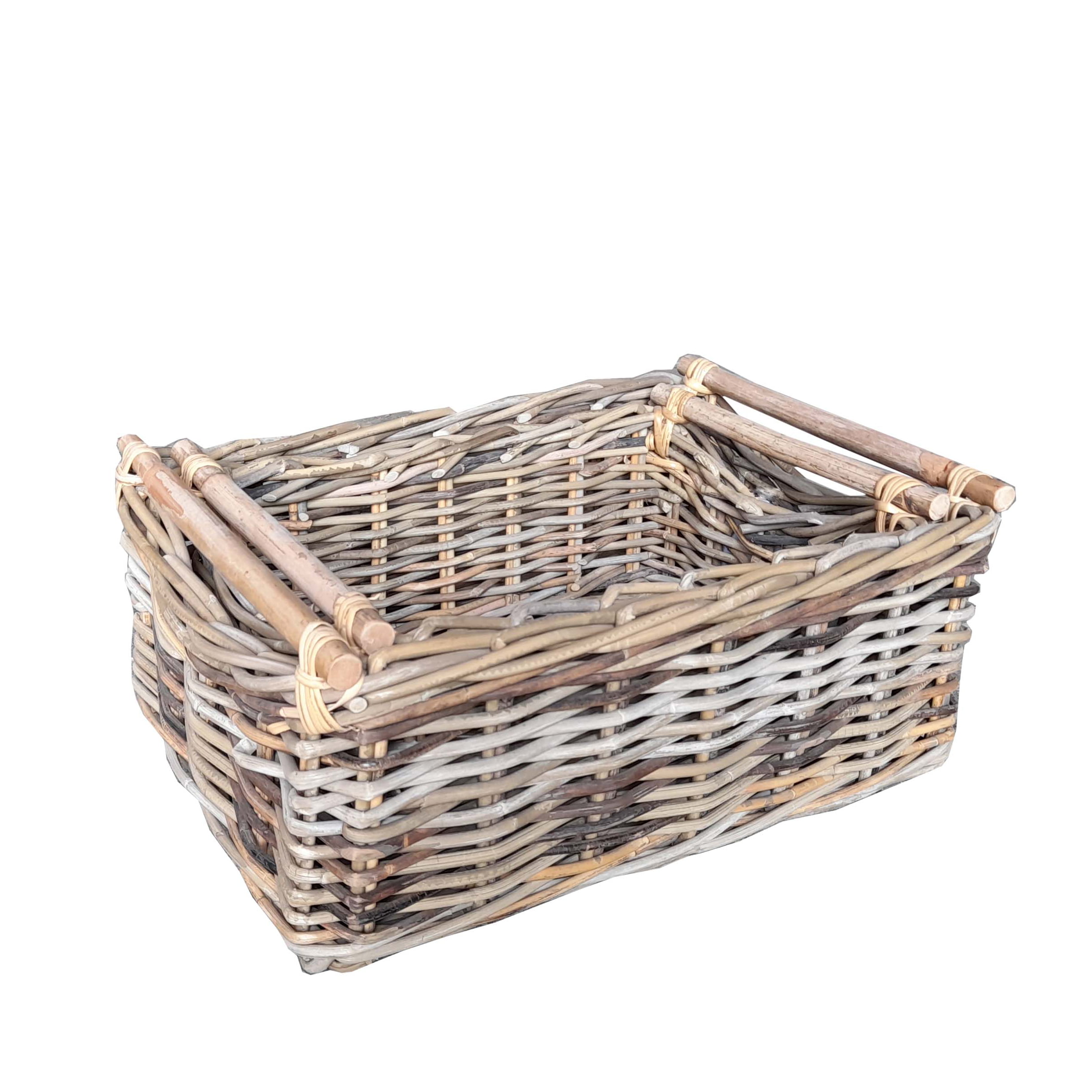Antalya cesto con manici – midollino naturale – 38x56x24h