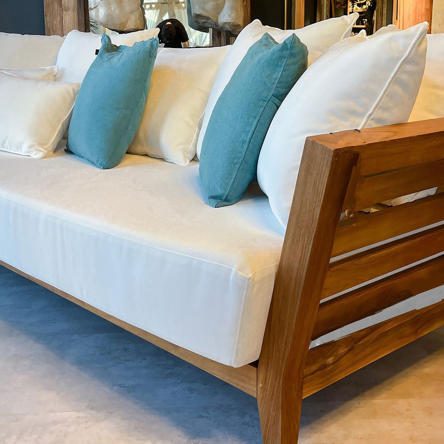 Divano Allegra- legno Teak – 231x104x61h