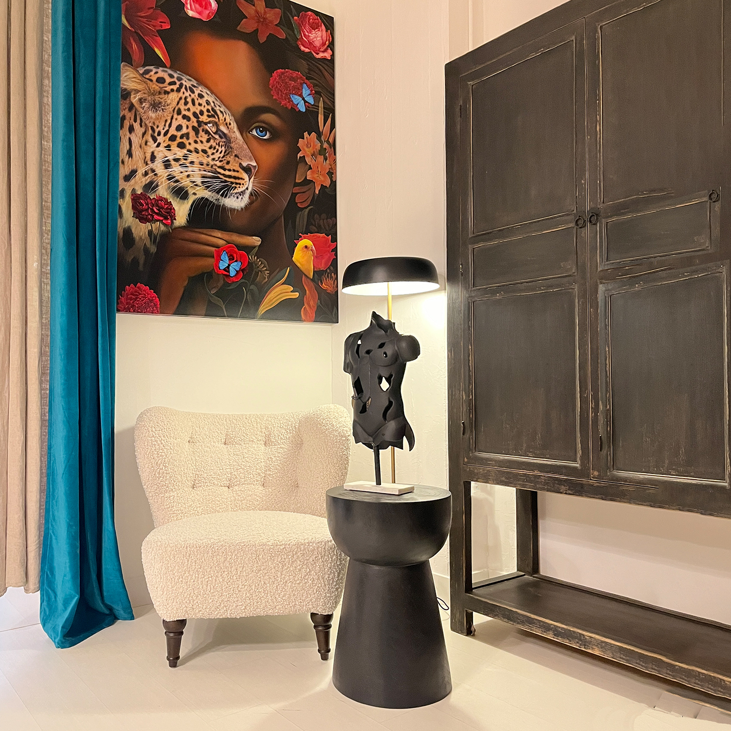 Morel Tavolino – Legno Suar – 35x35x45h