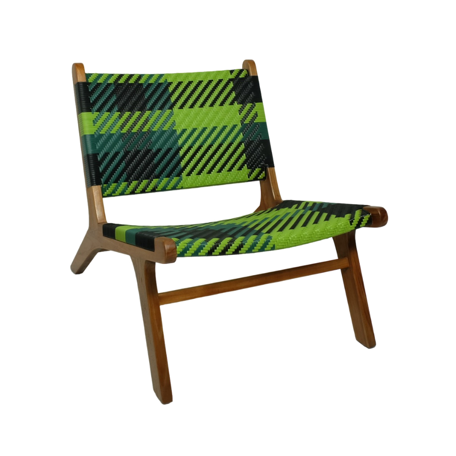 Poltroncina Catania – rattan sintetico/legno teak – 55x82x72h