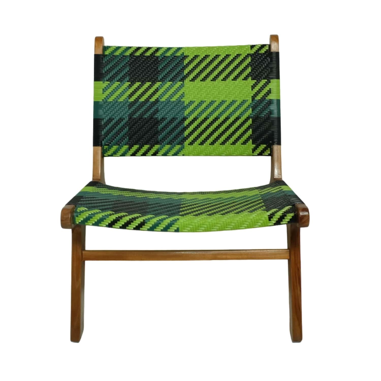 Poltroncina Catania – rattan sintetico/legno teak – 55x82x72h