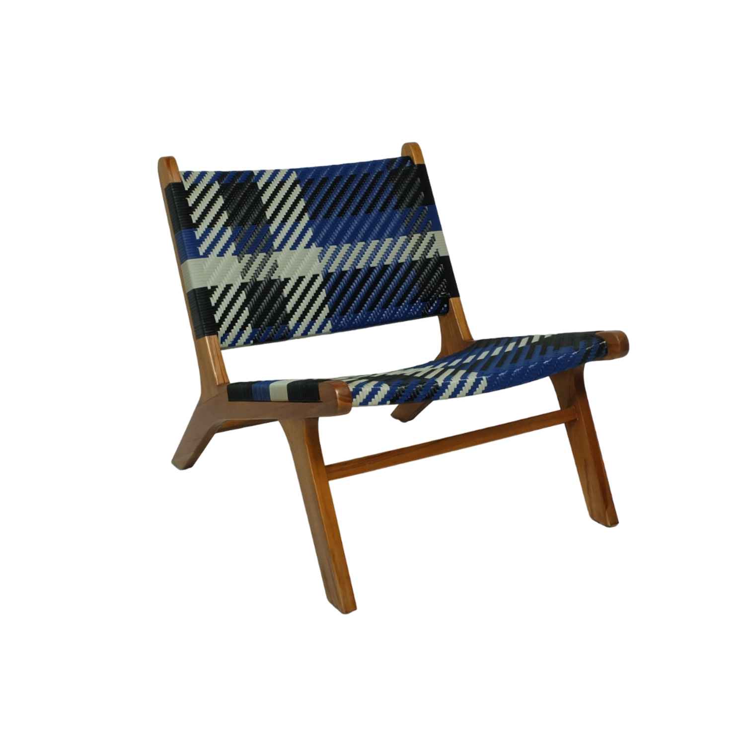 Poltroncina Catania – rattan sintetico/legno teak – 55x82x72h