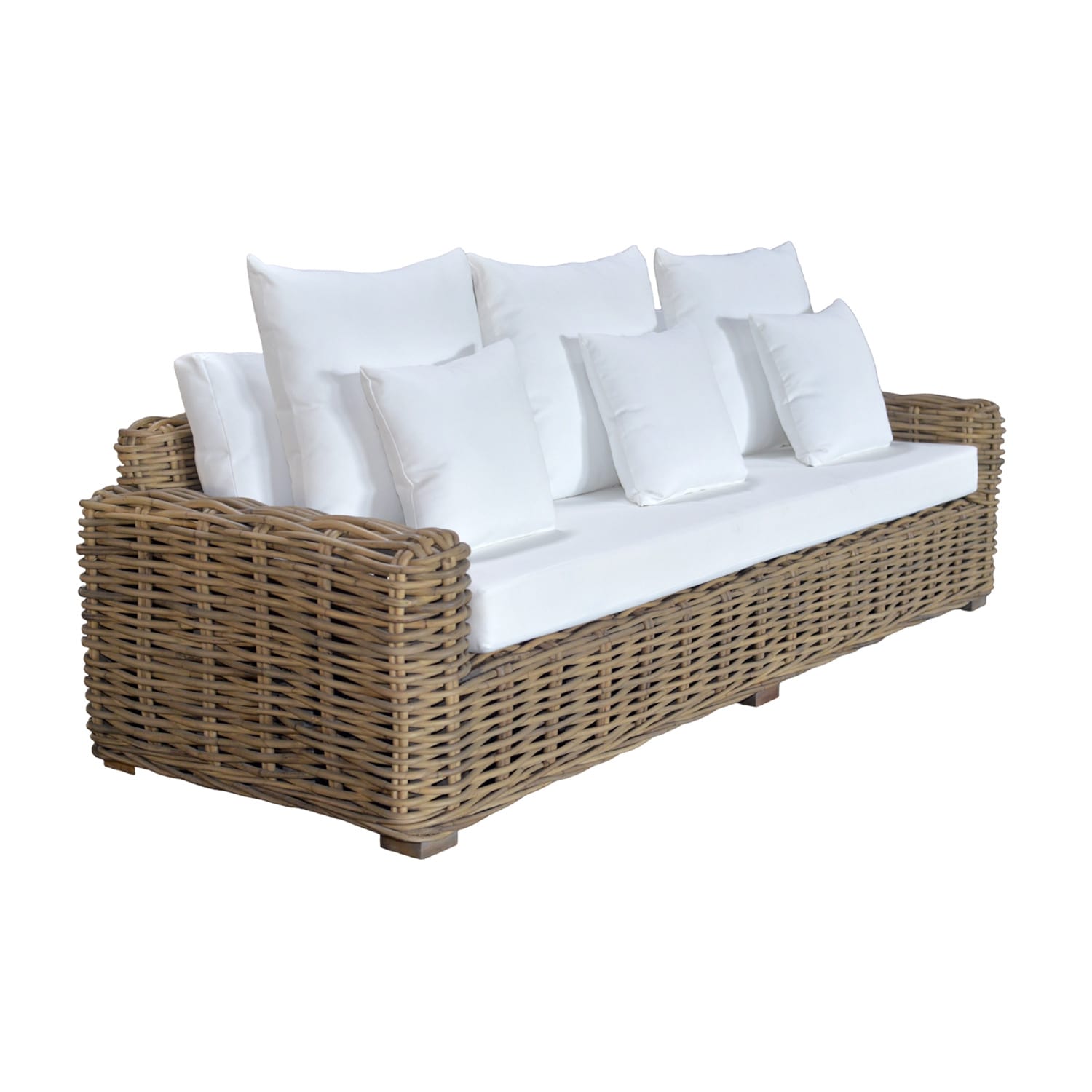 Lova divano – rattan naturale – 249x96x70h