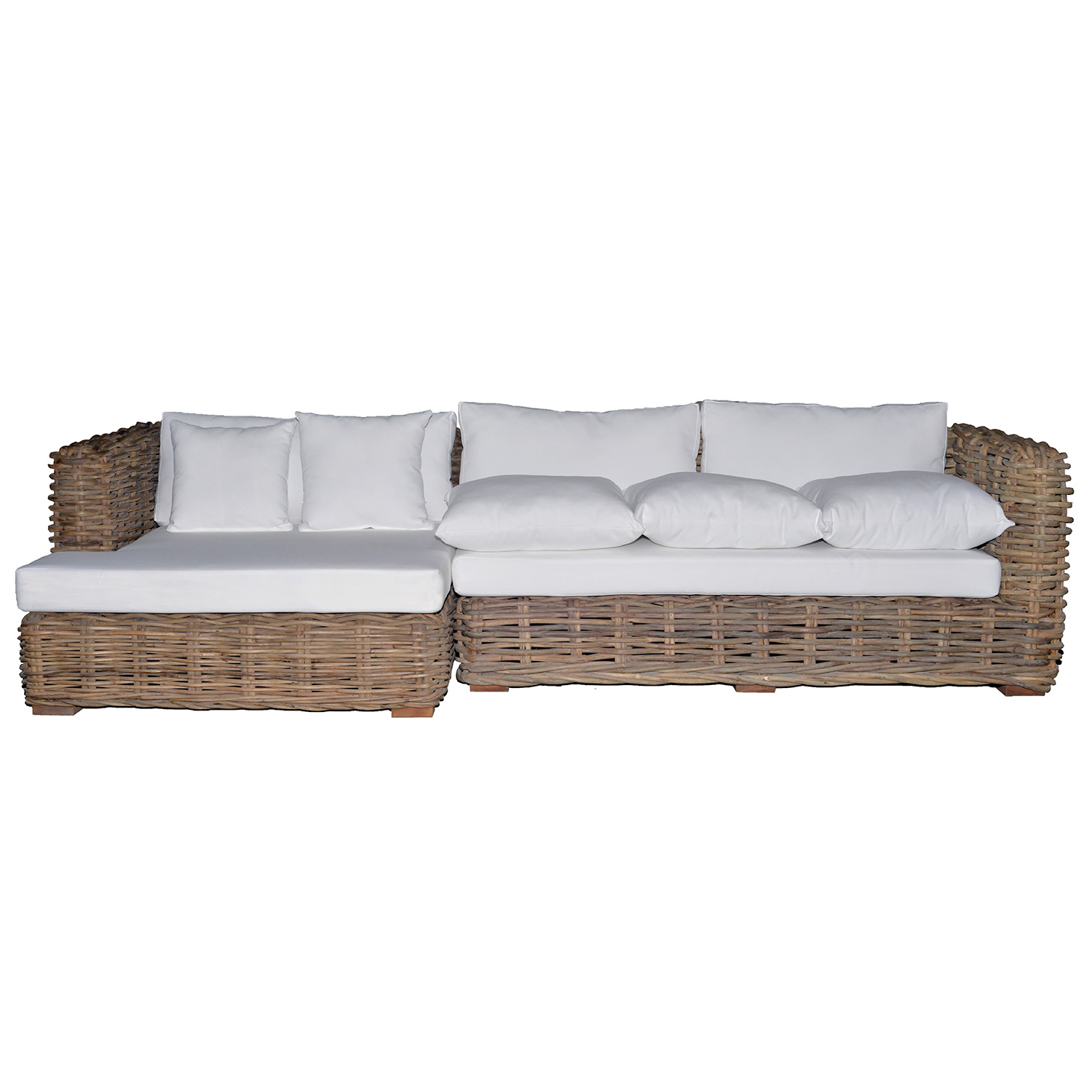 Marsha divano – rattan naturale – 300x140x75h