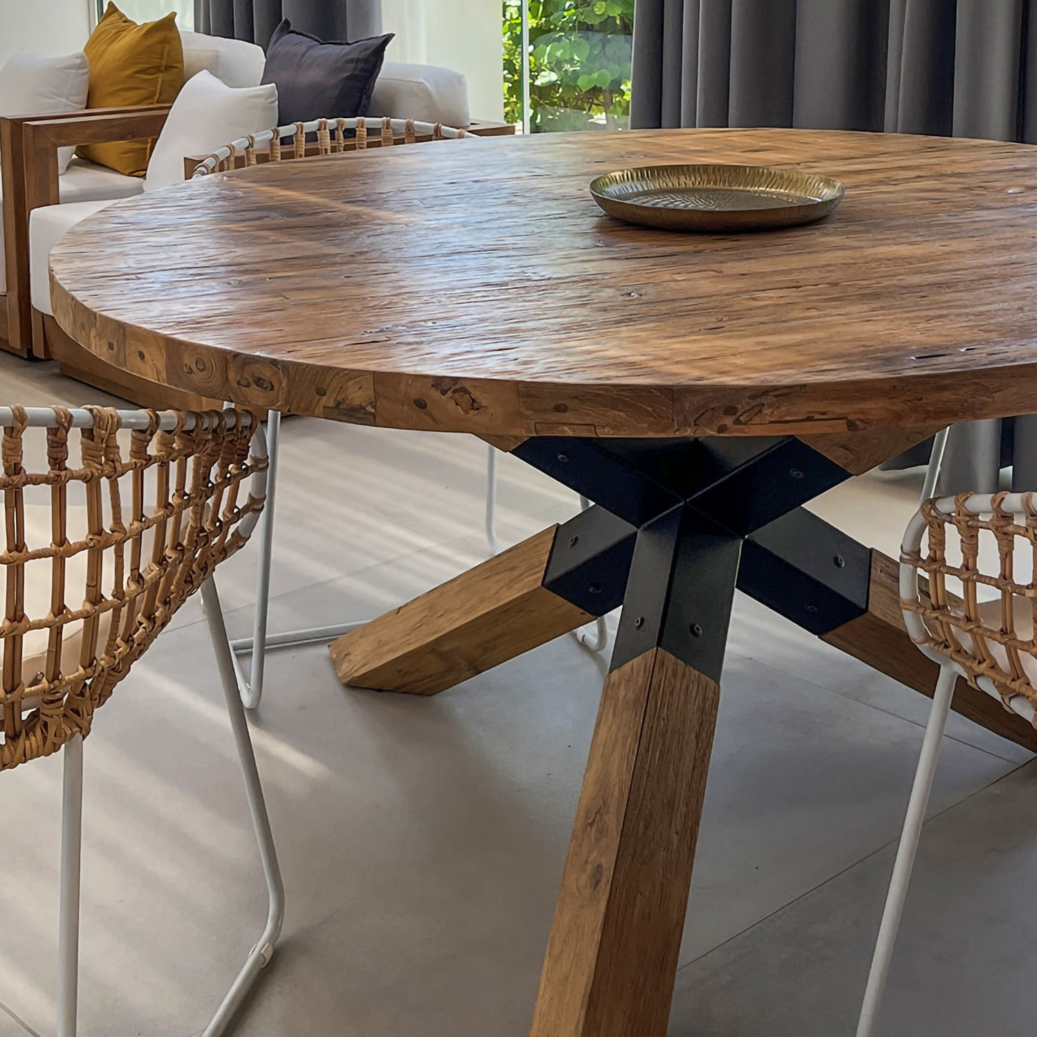 Tavolo tondo Ribes – legno Teak – D.150x78h